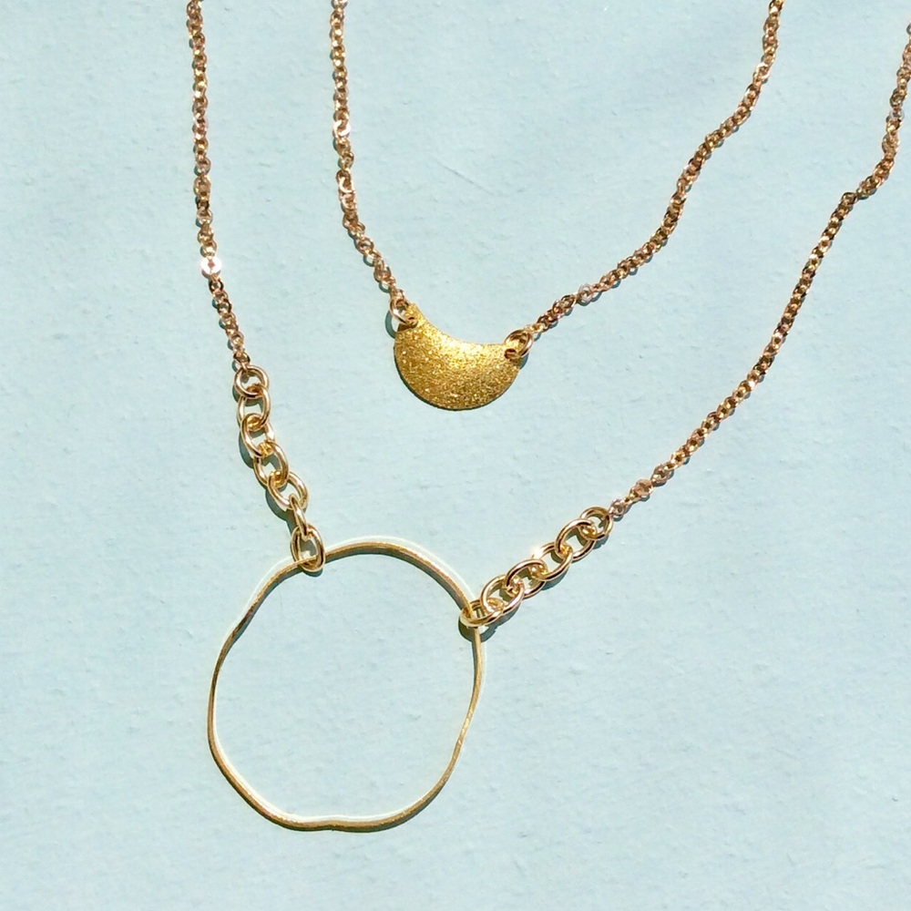 Hand Crafted Gold Layered Necklaces